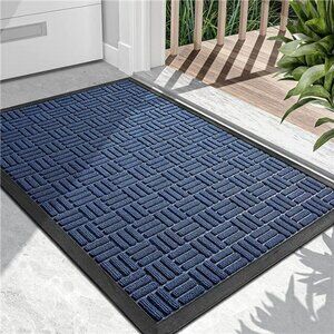 Door Mat Front Indoor Outdoor Doormat,Small Heavy Duty Rubber Outside Floor Rug